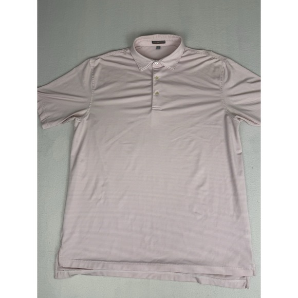 Peter Millar Other - PETER MILLAR Summer Comfort STRIPED Pink & Wht Sz L Golf Business Casual